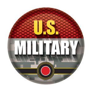 Beistle U.S. Military Button - Party Supply Decoration for Patriotic