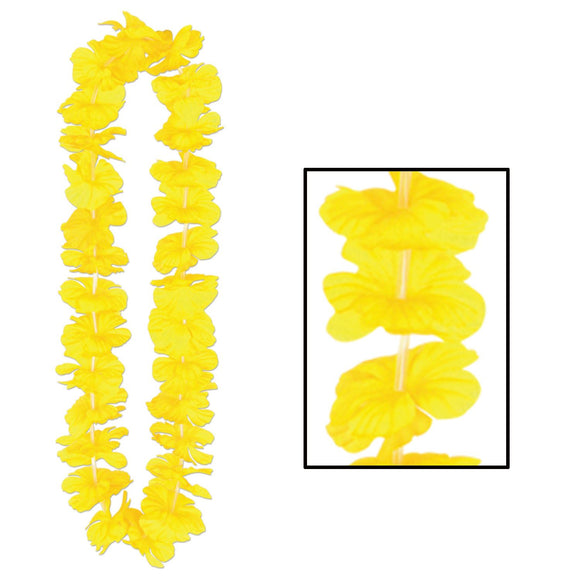 Beistle Yellow Silk N Petals Party Lei (1/pkg) - Party Supply Decoration for Luau
