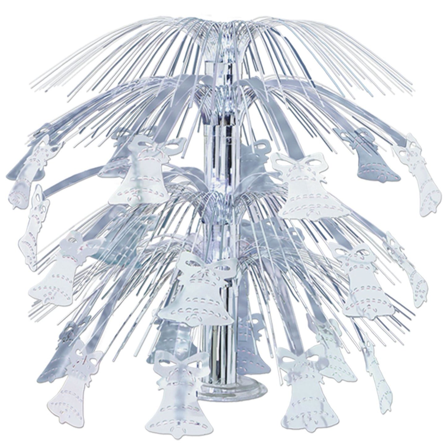 Beistle Silver Bell Cascade Centerpiece 18 in  (1/Pkg) Party Supply Decoration : Anniversary