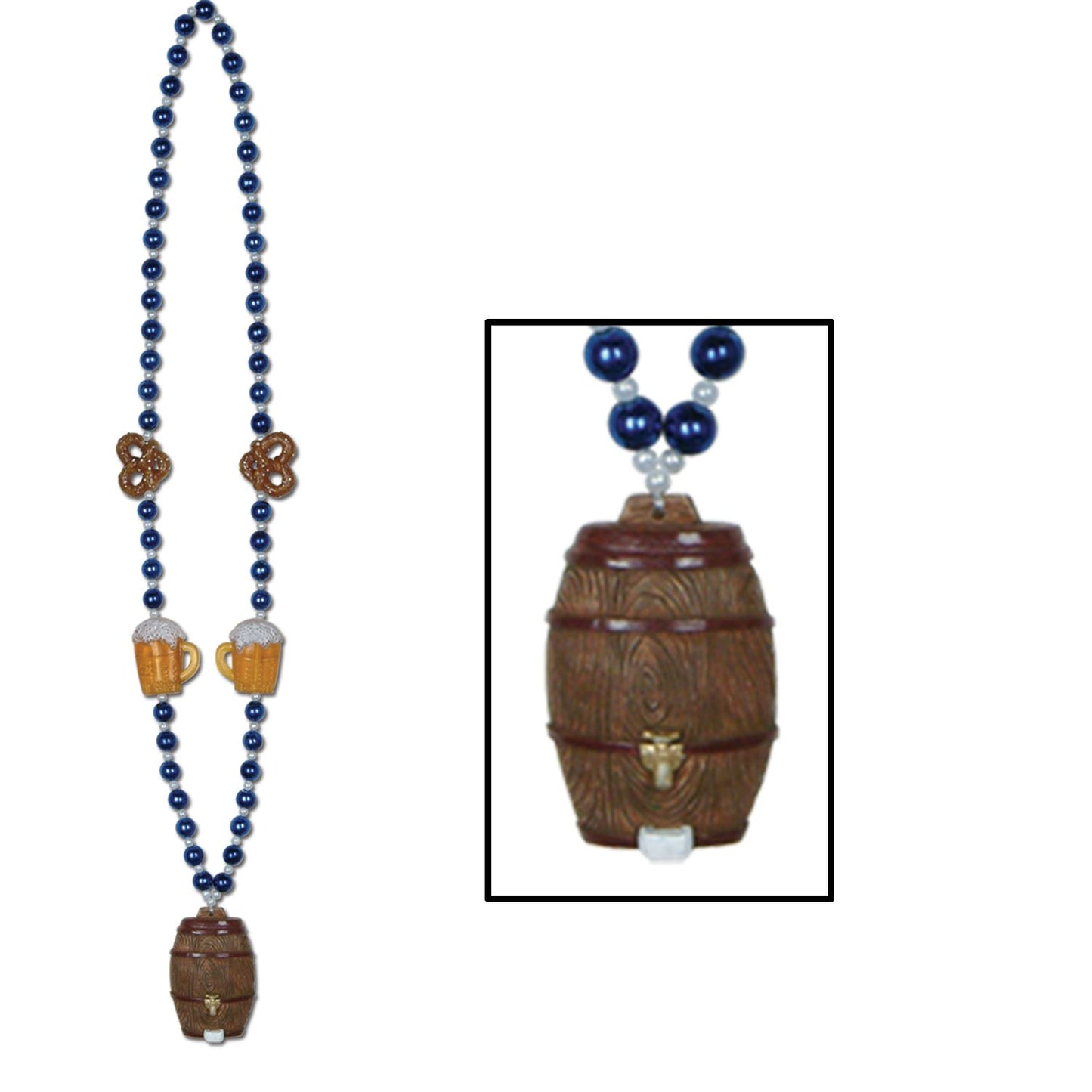 Beistle Oktoberfest Beads with Beer Keg Medallion - Party Supply Decoration for Oktoberfest