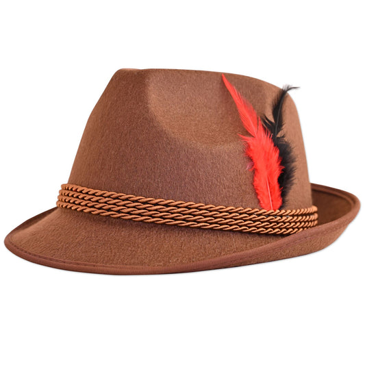 Beistle Brown Alpine Hat   Party Supply Decoration : Oktoberfest