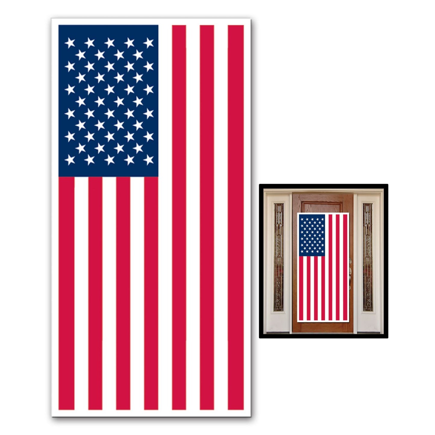 Beistle American Flag Door Cover - Party Supply Decoration for Patriotic