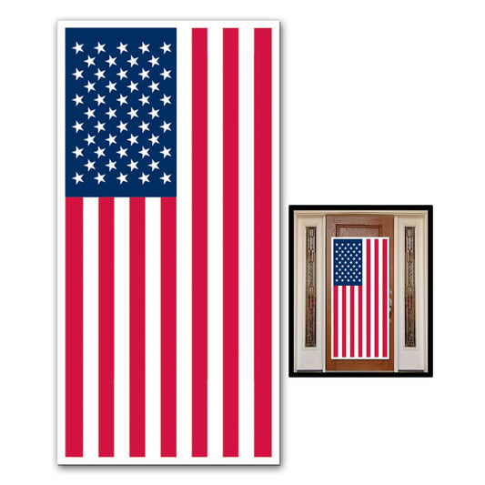 Beistle American Flag Door Cover - Party Supply Decoration for Patriotic