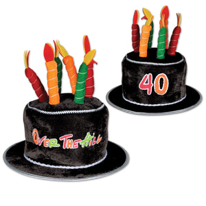 Beistle Plush 40 Over-The-Hill Birthday Cake Hat  (1/Card) Party Supply Decoration : Over-The-Hill