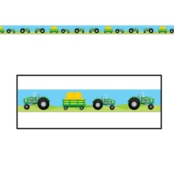 Beistle Tractor Party Tape - Party Supply Decoration for Farm