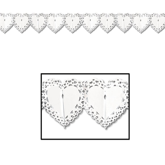 Beistle Lace Heart Garland - Party Supply Decoration for Valentines