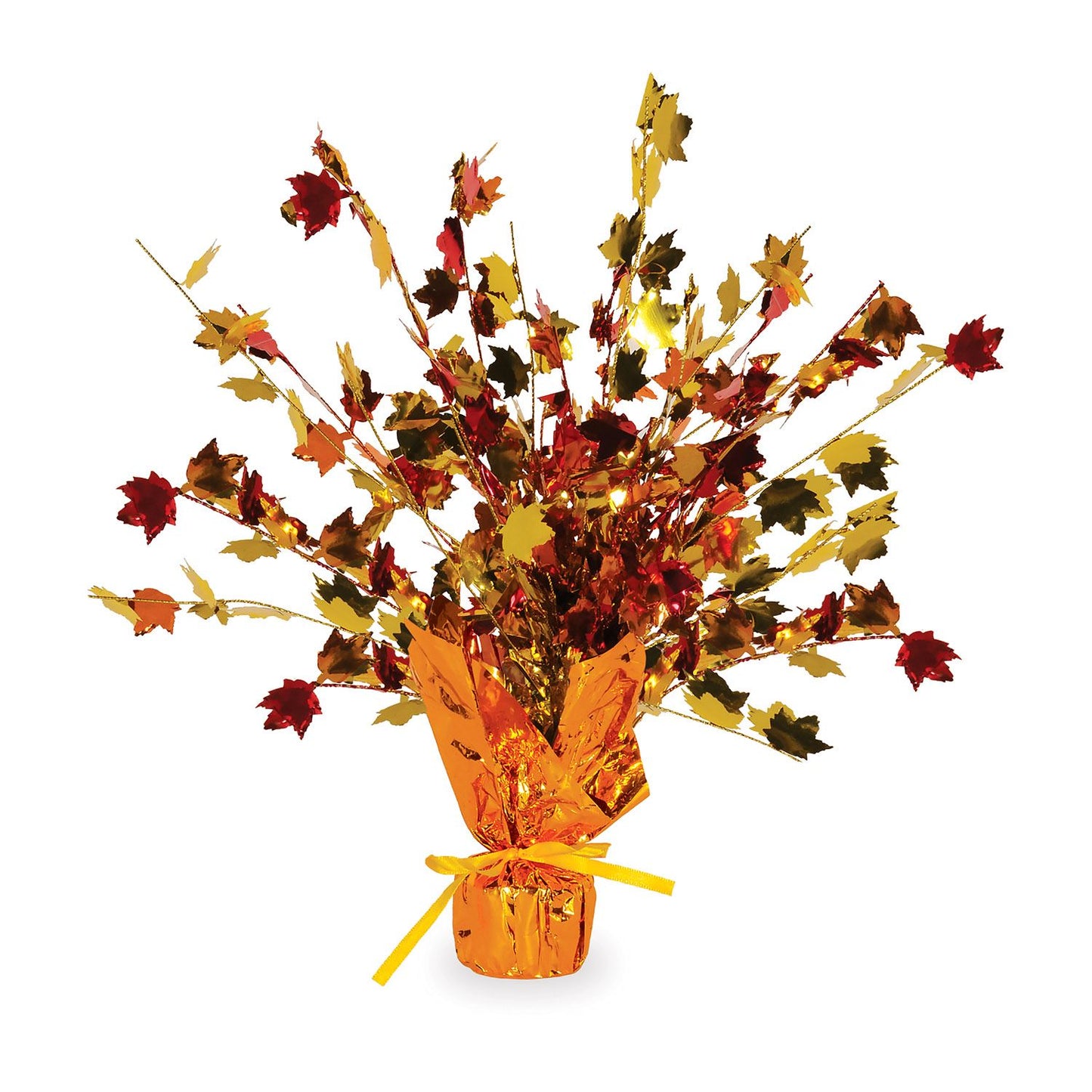 Beistle Fall Leaves Foil Centerpiece 15 in  (1/Pkg) Party Supply Decoration : Thanksgiving/Fall