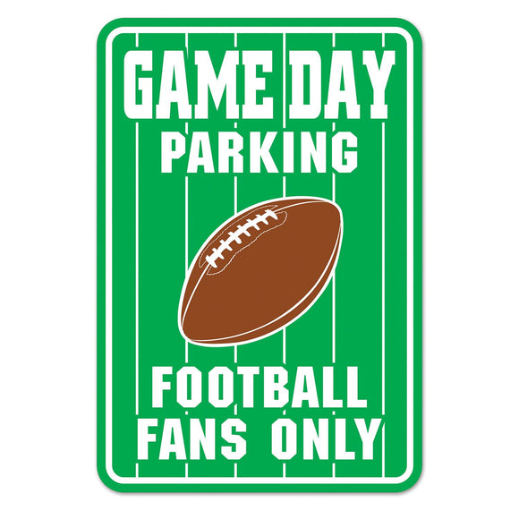 Beistle Game Day Parking Sign 170.5 in  x 12 in   Party Supply Decoration : Football