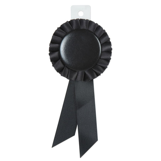 Beistle Black Rosette Award Ribbon - Party Supply Decoration for Derby Day