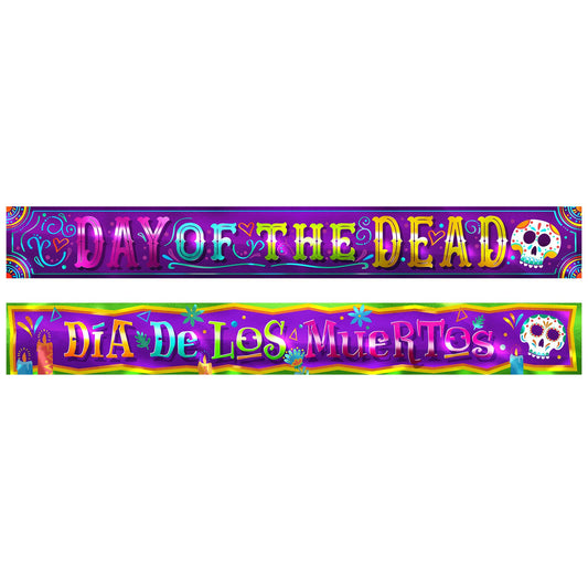 Day Of The Dead Metallic Banner Set