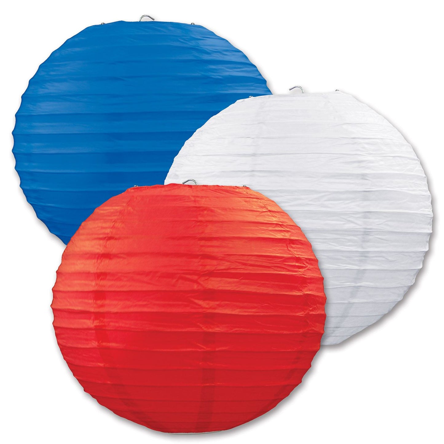 Beistle Patriotic Paper Lanterns (3 Paper Lanterns Per Package) - Party Supply Decoration for Patriotic