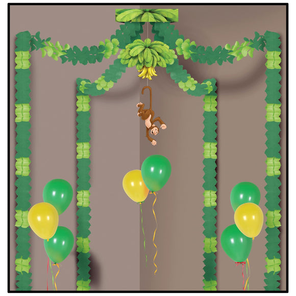 Beistle Jungle Monkey Party Canopy - Party Supply Decoration for Jungle