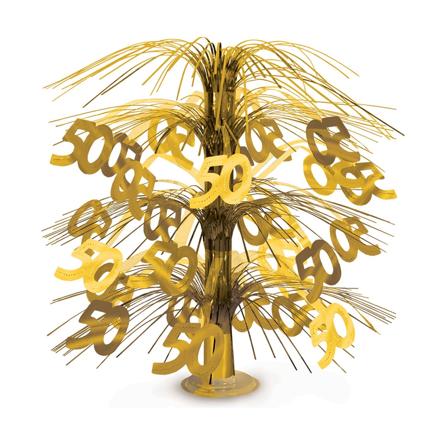 Beistle 50 Cascade Centerpiece - Gold 18 in  (1/Pkg) Party Supply Decoration : Anniversary