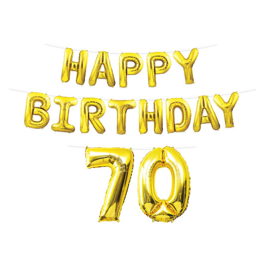 Happy Birthday  70  Balloon Streamer