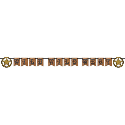 Beistle Wild Wild West Streamer 70.25 in  x 10' (1/Pkg) Party Supply Decoration : Western