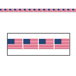 Beistle American Flag Party Tape - Party Supply Decoration for Patriotic