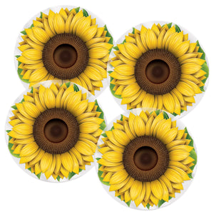 Beistle Plastic Sunflower Placemats - Party Supply Decoration for Spring/Summer