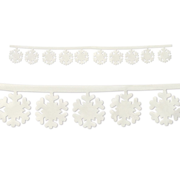 Beistle Fabric Snowflake Garlands - Party Supply Decoration for Christmas / Winter