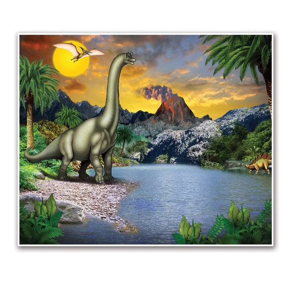 Beistle Dinosaur Insta-Mural - Party Supply Decoration for Dinosaurs