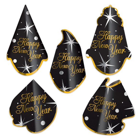 Beistle New Year Shimmer Hat Assortment (sold 50 per box)   Party Supply Decoration : New Years