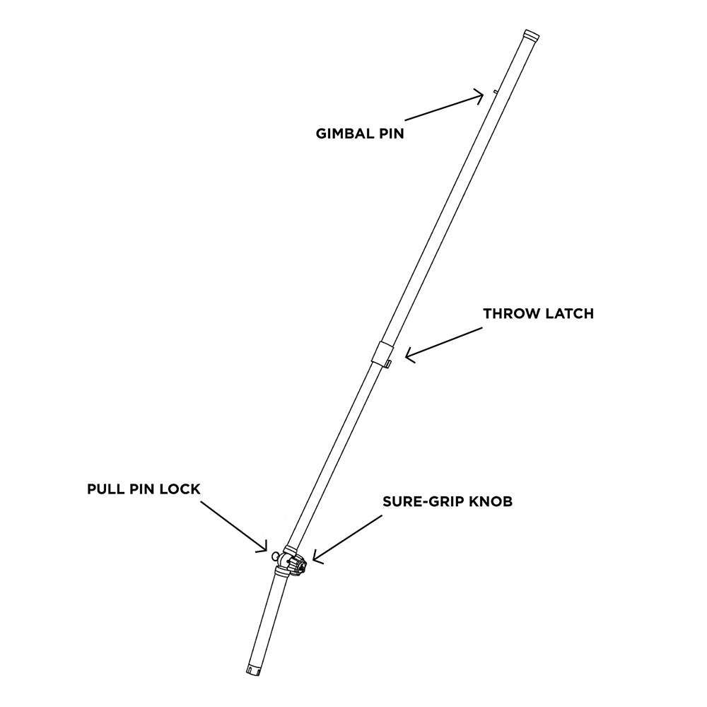 TACO ShadeFin Telescopic Rod Holder Mount [T10-3000-9]