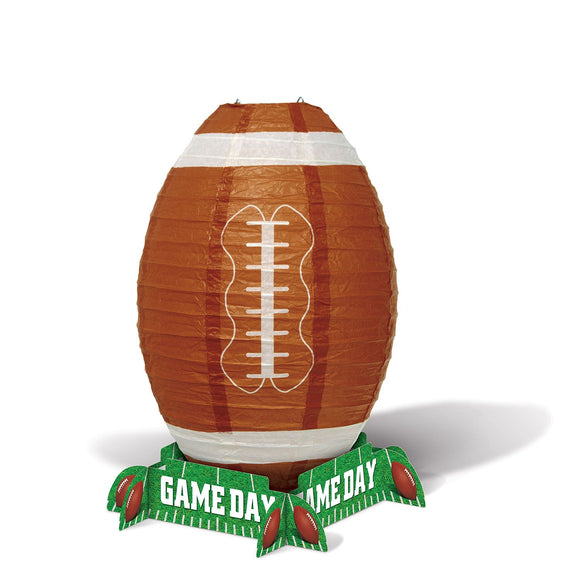 Beistle Game Day Football Lantern Centerpiece 11 in  (1/Pkg) Party Supply Decoration : Football