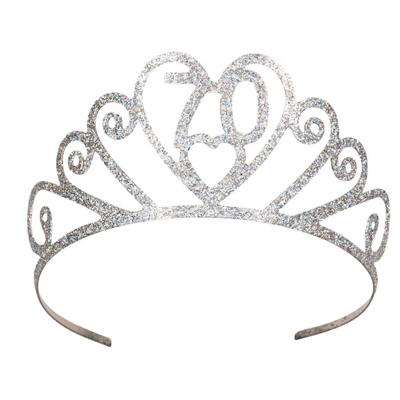 Beistle Glittered Metal 70 Tiara - Party Supply Decoration for Birthday