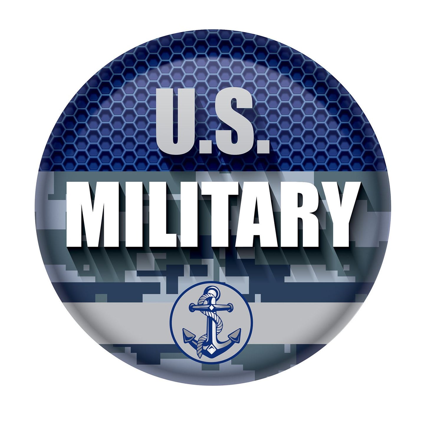 Beistle U.S. Military Button - Party Supply Decoration for Patriotic