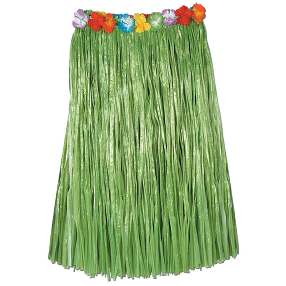 Beistle Adult Artificial Grass Hula Skirt (Green) - Party Supply Decoration for Luau