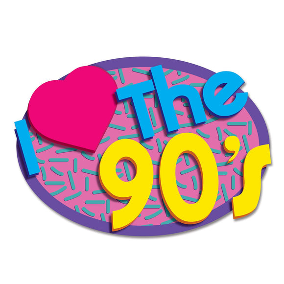 Beistle I Love The 90's Cutouts   (2/Pkg) Party Supply Decoration : 90's