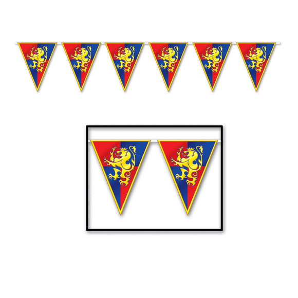 Beistle Medieval Pennant Banner, 12 ft 11 in  x 12' (1/Pkg) Party Supply Decoration : Medieval