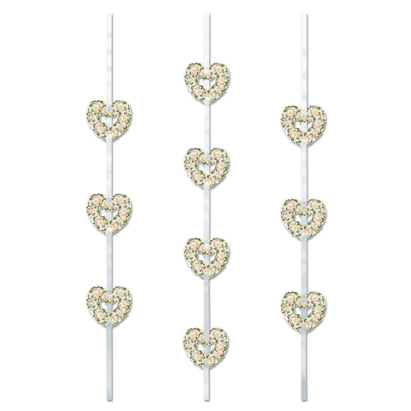 Beistle Heart Ribbon Stringers - Party Supply Decoration for Wedding