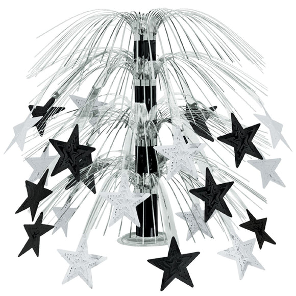Beistle Black and Silver Cascade Centerpiece 18 in  (1/Pkg) Party Supply Decoration : New Years