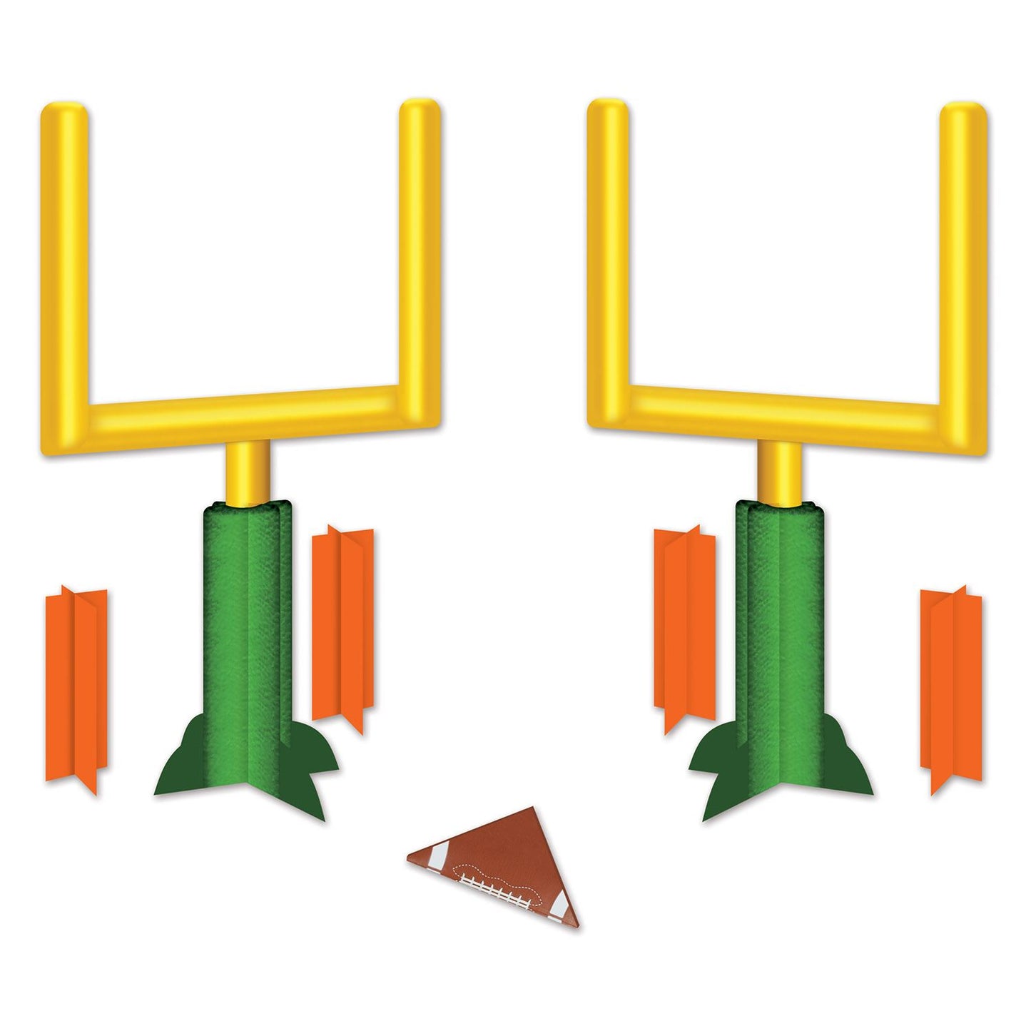 Beistle 3-D Football Goal Post Centerpieces 11 in  (2/Pkg) Party Supply Decoration : Football