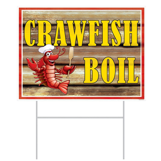 Beistle All WeatherCrawfish Boil Yard Sign 110.5 in  x 150.5 in  (1/Pkg) Party Supply Decoration : Mardi Gras