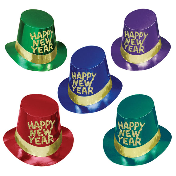Beistle Gold Coast New Year Hi-Hats (sold 25 per box)   Party Supply Decoration : New Years