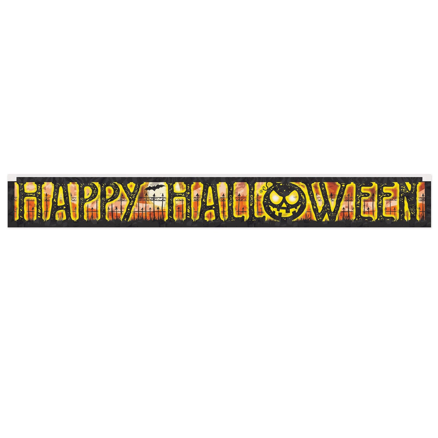 Metallic Happy Halloween Banner