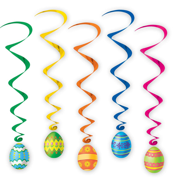 Beistle Easter Egg Whirls (5/pkg) - Party Supply Decoration for Easter