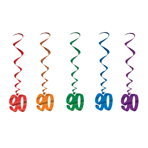 Beistle 90 Whirls (5/pkg) - Party Supply Decoration for Birthday