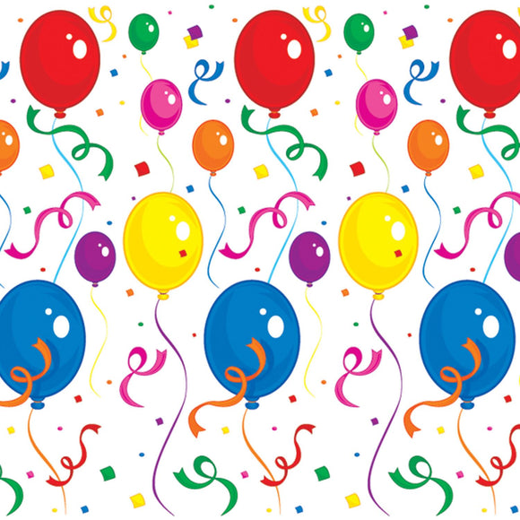 Beistle Balloons and Confetti Backdrop 4' x 30' (1/Pkg) Party Supply Decoration : Birthday