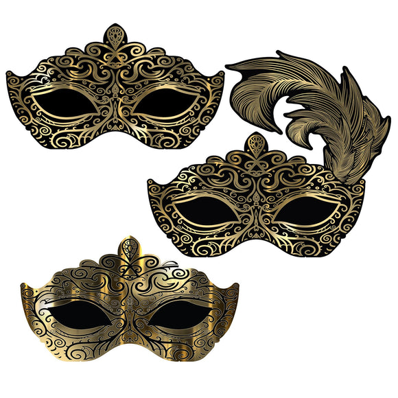 Beistle Masquerade Mask Wall Decorations - Party Supply Decoration for Prom