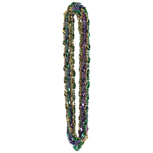 Beistle Mardi Gras Swirl Beads (12/pkg) - Party Supply Decoration for Mardi Gras