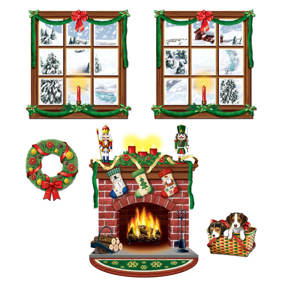 Beistle Indoor Christmas Decor Props (5/pkg) - Party Supply Decoration for Christmas / Winter