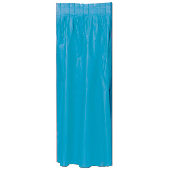 Beistle Turquoise Plastic Table Skirting - Party Supply Decoration for General Occasion