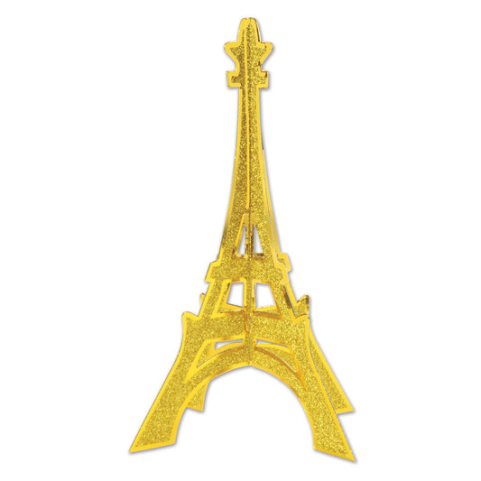 Beistle Glittered 3-D Eiffel Tower Centerpiece 12 in  (1/Pkg) Party Supply Decoration : French