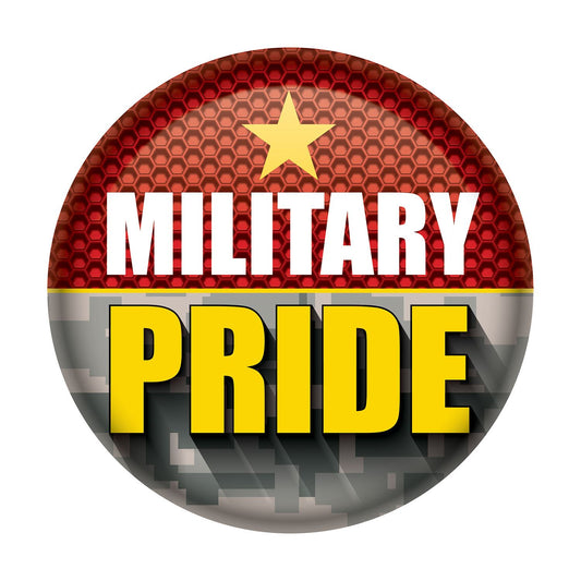 Beistle Military Pride Button - Party Supply Decoration for Patriotic