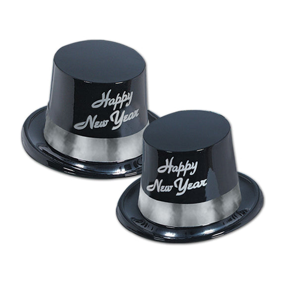 Beistle Silver Legacy New Year Plastic Topper Hat   Party Supply Decoration : New Years