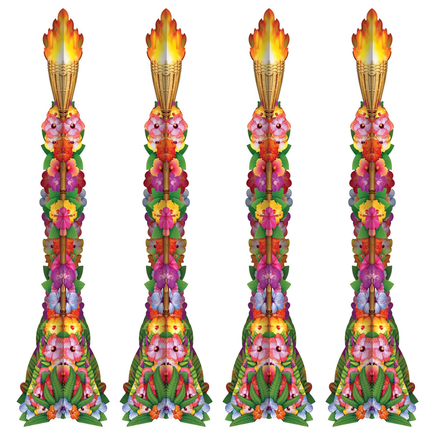 Beistle Luau 3-D Tiki Torch Props - Party Supply Decoration for Prom