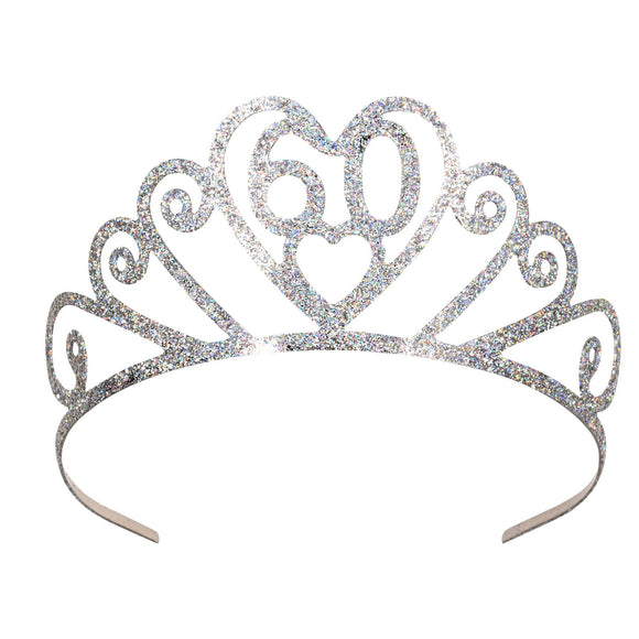 Beistle Glittered Metal 60 Tiara - Party Supply Decoration for Birthday