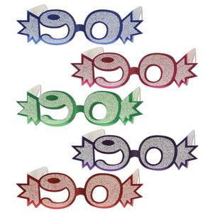 Beistle 90th Glittered Eyeglasses (1/Pkg) - Party Supply Decoration for Birthday